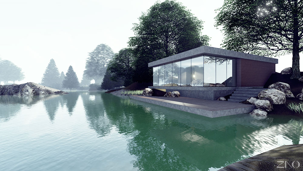 glass house rendering-after