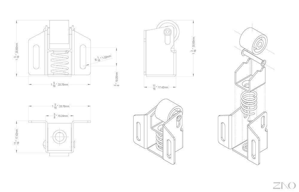 roller catch explosive assembly